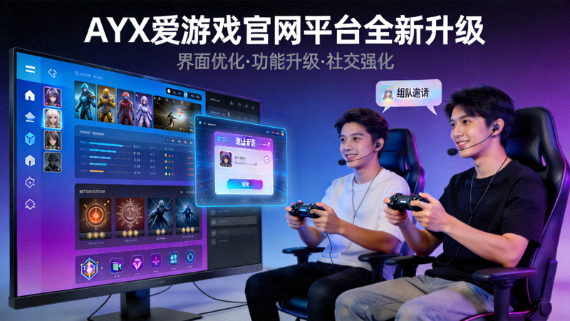 AYX爱游戏官网平台全新升级详细内容配图 - 现代化游戏界面与玩家互动场景